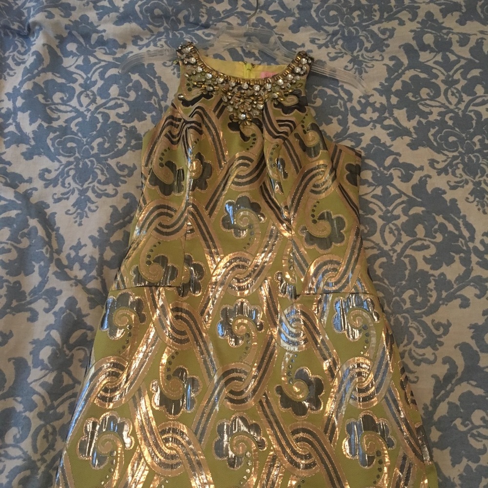 Lilly Pulitzer Pearl Metallic Brocade Dress